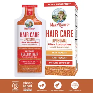 MaryRuth's Hair Care Liposomal - Hair Growth Vitamins - Vitamin D3, Vitamin E, Biotin, Hyaluronic Acid, & Selenium - Vegan - Haircare - 14 Pouches MaryRuth's Hair Care Liposomal - Hair Growth Vitamins - Vitamin D3, Vitamin E, Biotin, Hyaluronic Acid, & Selenium - Vegan - Haircare - 14 Pouches