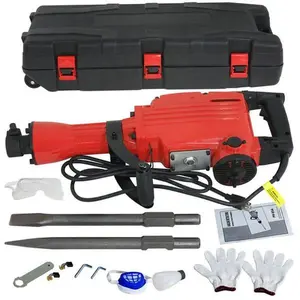 Zeny 2200W Demolition Electric Jack Hammer Power Drill Concrete Breaker with Case Red