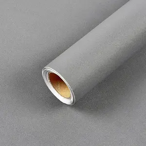 17.51in x118in Grey Wallpaper Peel and Stick Removable Self Adhesive Grey Contact Paper for Cabinets Bedroom Bathroom Wall Covering Matte Textured Waterproof DIY Decorative