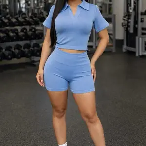 Casual 2-Piece Sports Set for Women - Blue
