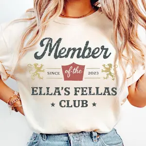 Ella'S Fellas Club Shirt, Western Tee, Country Concert Apparel
