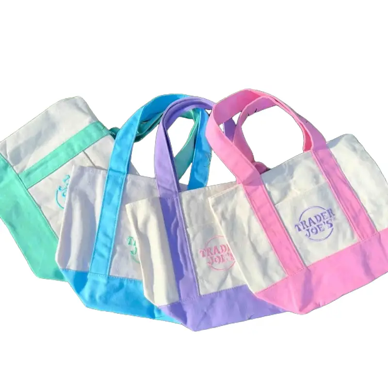 Trader Joes Mini Tote Bag - Eco-Friendly Soft Canvas, Lightweight, Spacious, Sustainable Everyday Carry, Simple Minimalist Design