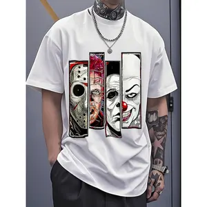 1pc Men'S Graphic T-Shirt UNKNOWN DARKNESS Skull & Bat Wing Print Casual Streetwear Style Perfect For Summer Ideal For Daily Wear, Parties, And Gifts