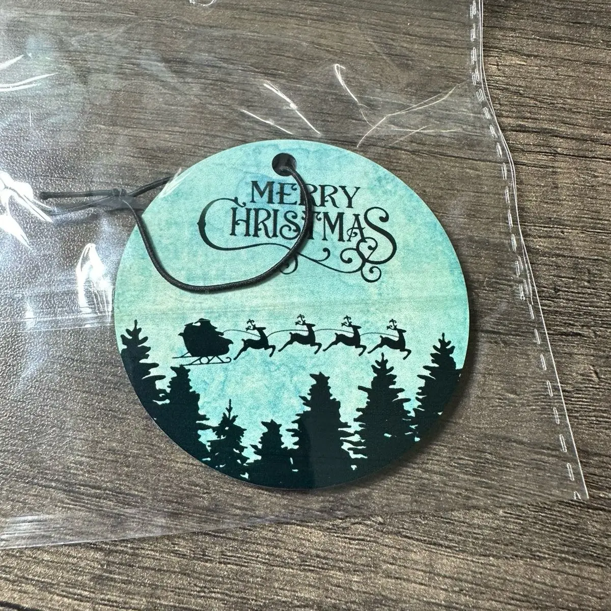 Santa sleigh ornament