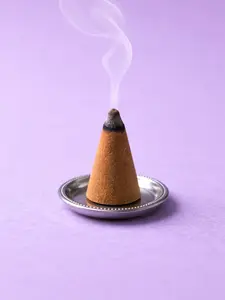 (1) Metal Incense Cone Tray 1.2" for Aromatherapy, Zen, Spa, Reiki, Meditation