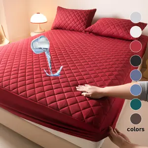 1/2 PCS Waterproof Mattress Cover Protector Set, 6"-18" Deep Pocket, Noiseless Soft & Breathable, Stain Resistant & Machine Washable, With Pillowcase, Ideal for Kids, Pets & Hotels, Quilted Mattress Protector
