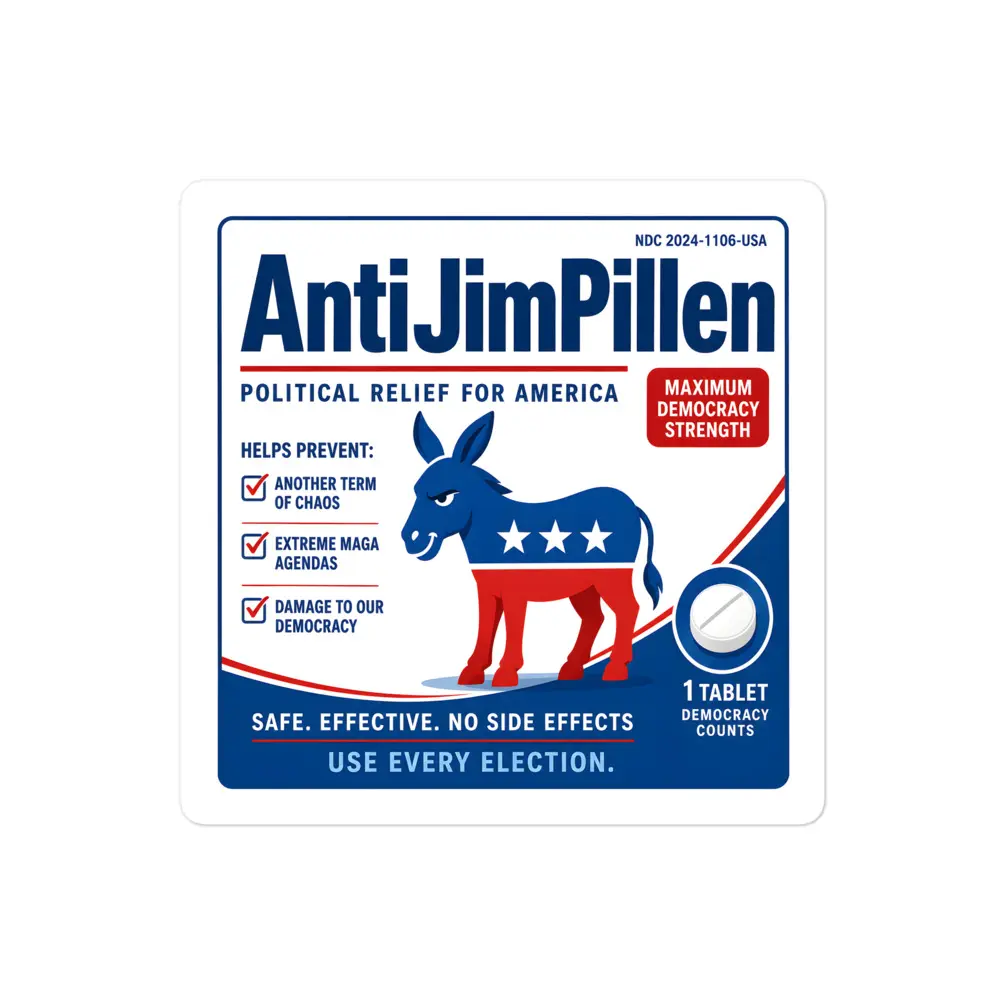 Nebraska Democrat Political Election Sticker