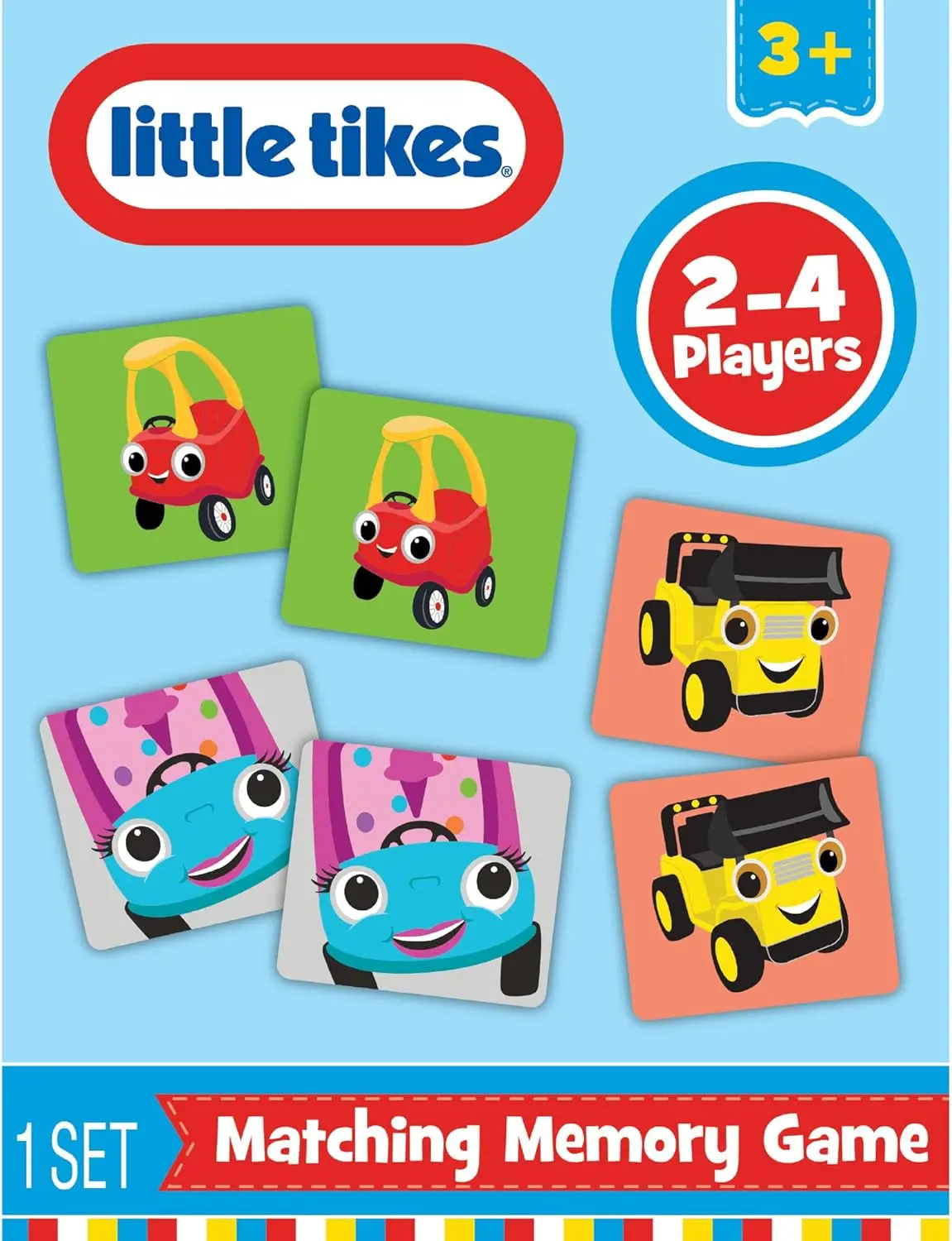 Little Tikes Memory Board Game - 1 Set with 36 Matching Pairs, 72 Full-Color Character Cards, 1-4 Player Interactive Toy for 3+ Year Old Boys, Builds Soft Skills, Ideal for Easter, Children's Birthdays (Fantastic Easter Gift)