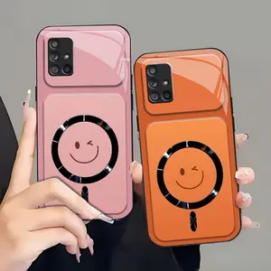 Winking Smiley MagSafe Compatible Case with Glossy Camera Lens Protection  for [Galaxy A71 5g] 952