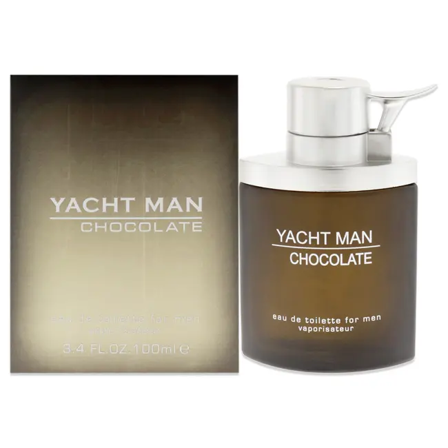 Myrurgia Yacht Man Chocolate for Men Eau De Toilette Spray with Rich Cocoa Aroma 3.4 oz Long Lasting Luxurious Packaging