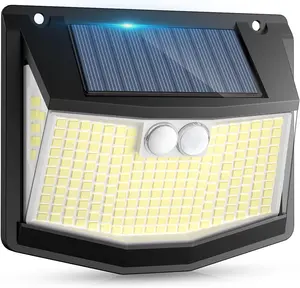 Solar LED Outdoor Lights, 248 LEDs Motion Sensor Lamp, 3 Modes, IP65 Waterproof Solar Security Light for Garden/Garage | Solar Exterior LED Light