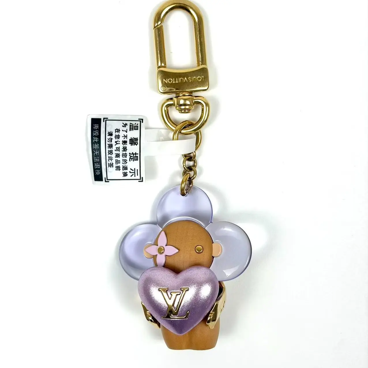 Pre-owned Louis Vuitton metals Bag Accessories Vivienne Bag Charm, Luxury Pre Loved Bag Accessory for Luggage & Handbags