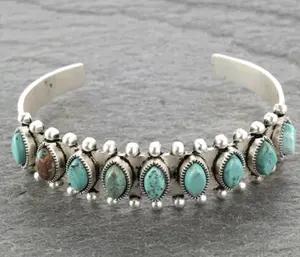 New Women Cute Retro Turquoise Decor Cuff Bracelet