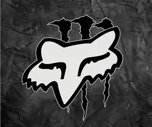 Fox Racing Monster Energy Sticker - Motocross Dirt Bike Decal for Helmets and Cars