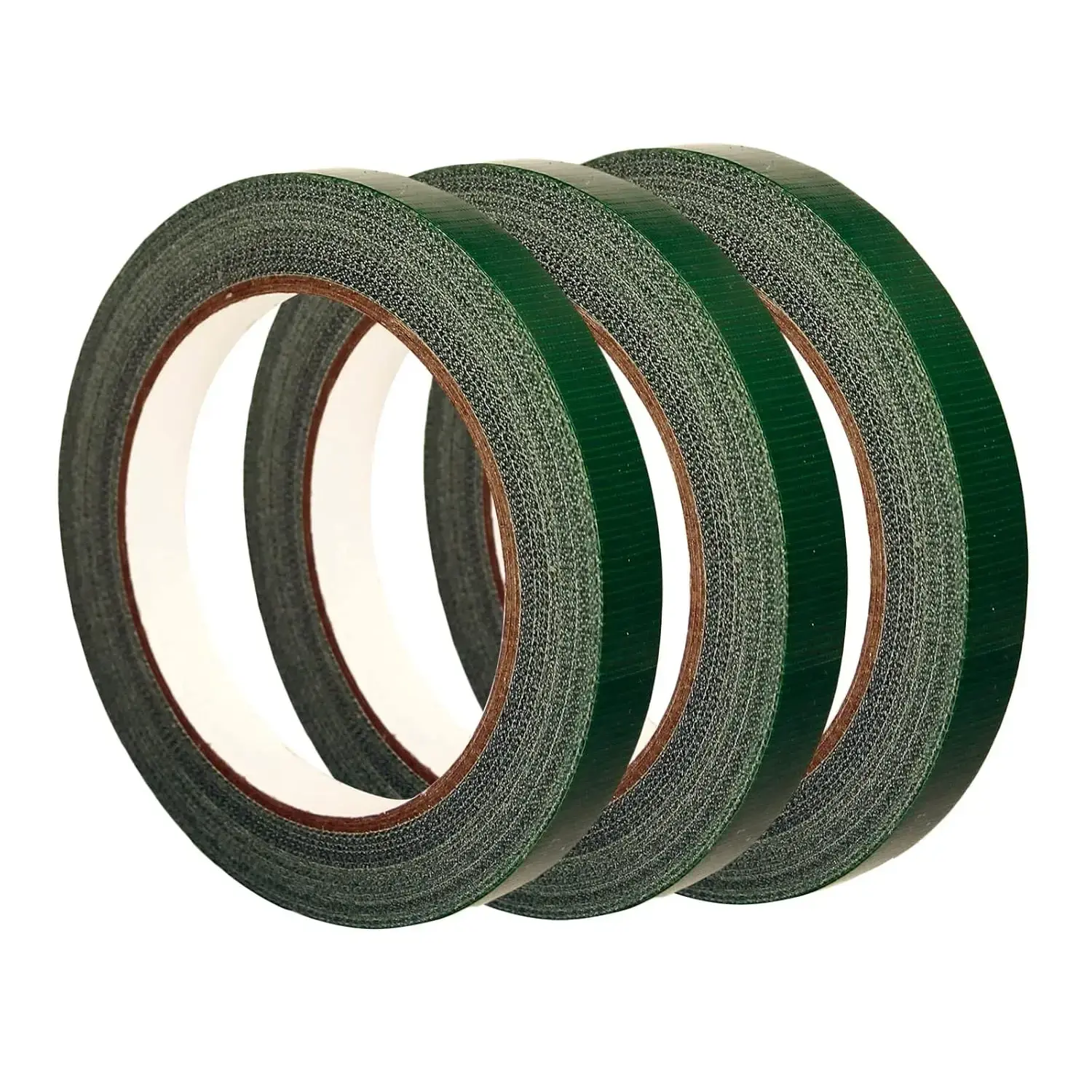 3 Rolls Waterproof Floral Tape Flower Tape for Bouquet Stem Wrapping and Floral Crafts(1/2" Wide,Dark Green)