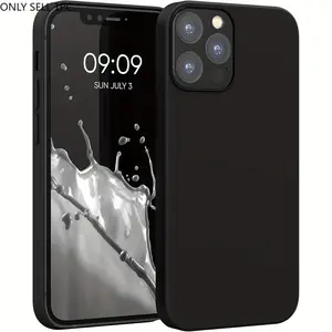 Mobile Phone Case For Apple iPhone 12 / iPhone 12 Pro, Slim Shockproof Flexible Black Matt Soft Silicone Protective Phone Case Cover