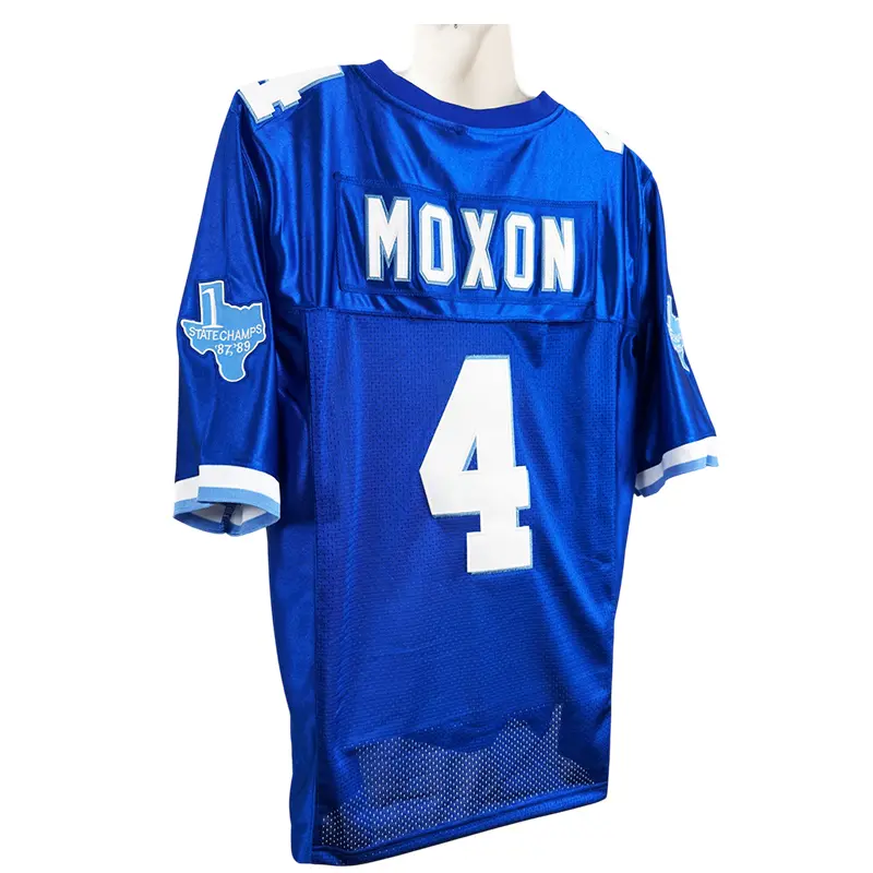 Male Moxon #4 West Canaan Coyotes Embroidered Logo Blue V-Neck