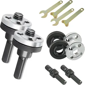 10Pcs Electric Drill Angle Grinder Connecting Rod Set, 10mm Adjustable Rotary Driver Cutter Shaft Accessories Drill Angle Grinder Adapter With Spanner For Cutting Disc, Polish Disc And Polish Sponge
