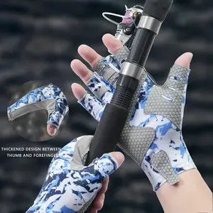 Fishing Gloves UPF50  Sun Gloves, UV Protection Fingerless Gloves Men Women for Fishing, Kayaking, Rowing, Paddling, Canoeing, Hunting