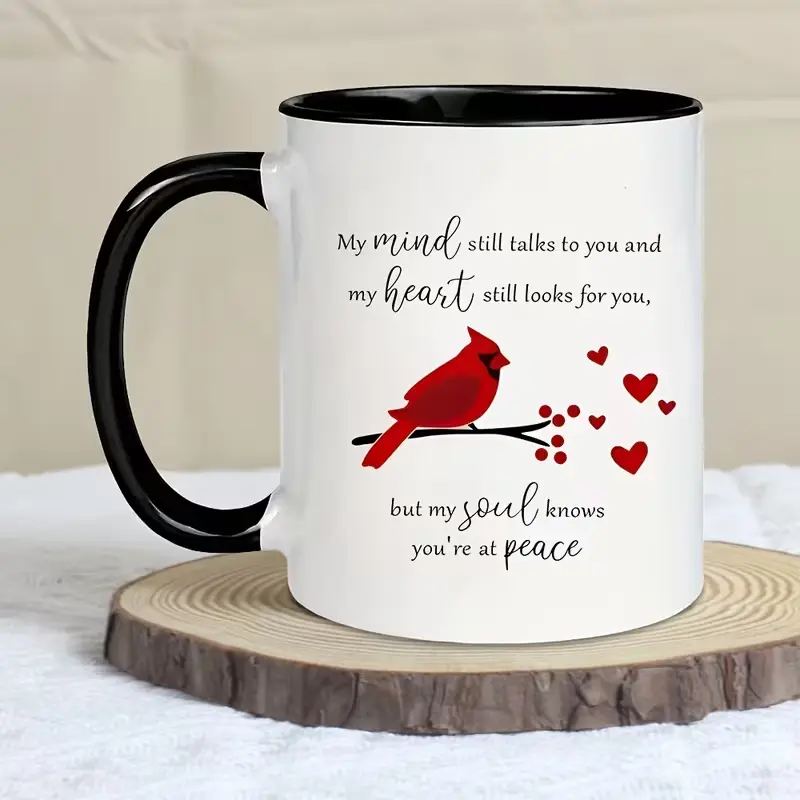 [Memorial Cardinal Coffee Mug] 1pc Cardinal Coffee Mug, Party Cups - Memorial Cardinal Christmas Birthday Gift - Fun Easter/Thanksgiving/Halloween/Christmas Gifts for Friends Family