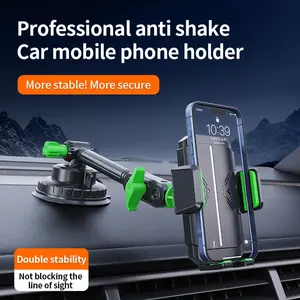 Adjustable Gooseneck Car Phone Holder, Strong Suction Cup, Anti-Vibration Stand, Fits Most Smartphones, 360 Degree Rotation