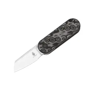 Kizer Mini Bay 14C28N Vortex Pattern Micarta V2583A6