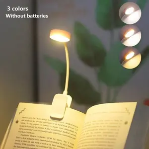 LED Clip on Book Light, 3 Color Modes, Dimmable, Mini Portable Clip LED Reading Light for Bed & Books, Ideal for Nighttime Use