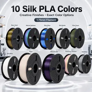 （2.6 lbs）PLA+ 3D printer filament, 1.75 mm diameter, 0.02 mm high precision, odorless, smooth feeding, anti-clogging, individual vacuum packaging, compatible with most FDM printers
