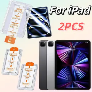 2-Pack HD Tempered Glass Screen Protector for iPad Air/pro/mini Tablet 7.9-13 Inches, Bubble-Free Dustproof, 9h Hardness, Easy Install