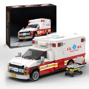 Ambulance Building Set 660 PCS, Emergency Rescue Vehicle Model Kit, Realistic City Medical Display, Stress-Relief Building Experience for Adults & Teens 14+, Ideal Gift for EMS Fans and Model Collectors