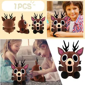 Forest 99 Night Deer Forest Survival Horror Game Peripheral Christmas Plush Toy Doll, Soft Stuffed Animal Collectible Gift