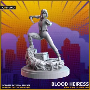 Bloodline 40mm Scale 3D-Printed Character Figure Collectible Miniature Statue, Crisis Protocol Proxy, Home Decor Figurine | C27, 3D-Printed Miniatures, Character Figure Miniatures