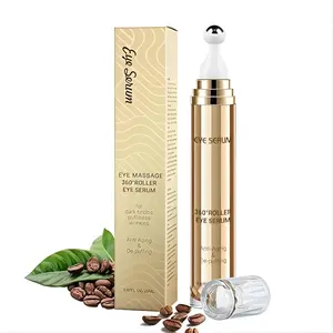 5% Caffeine Eye Serum, Hydrating Eye Serum with 360° Massage Ball,Caffeine Eye Roller Reduce Wrinkles and Fine Lines,Under Eye Roller Cream for Dark Circles & Puffiness