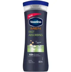Vaseline Men Fast Absorbing Vaseline Jelly Body Lotion, 13.5oz