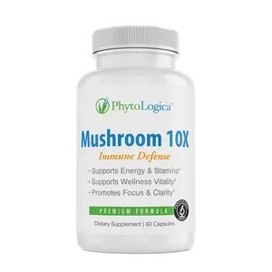 PhytoLogica Mushroom 10x Immune Support and Focus Supplement