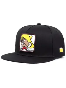 2025 Personalized Cartoon Flat Edge Hat SPEEDY Mouse Labeling Embroidery Men's Street Hip Hop, Women's Outdoor Cycling Sports Sunshade Hat, Baseball Cap Adjustable