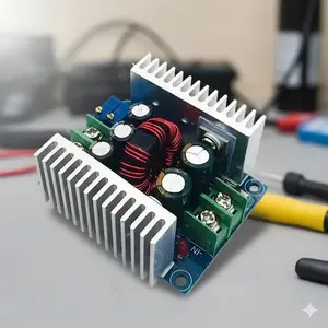 High Precision Programmable DC Power Supply Module, Adjustable Voltage Current Converter, Smart Thermal Control, Overload & Short Circuit Protection, Metal Case for Cooling, Multi-Scenario Power Solution for Commercial Lighting & Industrial Use