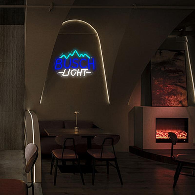 Busch Light Neon Signs for Wall Decor Neon Lights for Bedroom Led Signs Suitable for Man Cave Bar Pub Restaurant Christmas Birthday Party Gift Led Art Wall Decorative Crs Light Bar Sign, 5V Usb Power