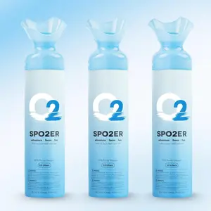 Oxygen Cylinder 95% Pure Oxygen 10 Liter Portable Can, Portable Oxygen, Ideal for High Altitude & Reduce Recovery Time, 3 Oxygen Tanks