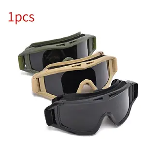 Outdoor tactical goggles, tactical windproof, dust and fog resistant goggles, men's and women's tactical accessories, outdoor sports goggles, suitable for cycling, skiing, and shooting