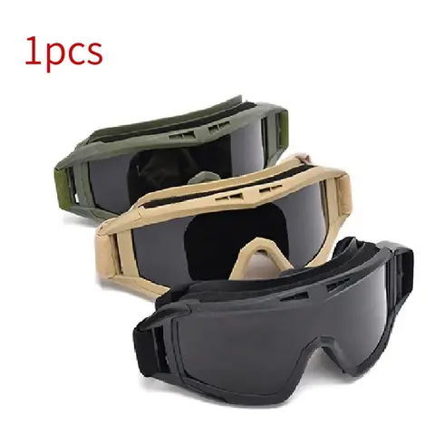 Outdoor tactical goggles, dust and fog resistant goggles, men's and women's tactical accessories, outdoor sports goggles, suitable for cycling, skiing, and shooting, Outdoor Riding Goggles, Off Road Goggles