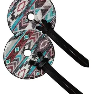 3"Teal and Brown Navajo Diamond Bit Guards