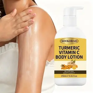 Turmeric Vitamin C Body Lotion, Moisturizing Skin Care, Smooth Texture, Full Body, Daily Use, 250ML, Gentle for Home Care