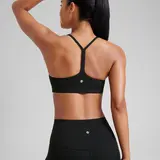 CRZ YOGA Butterluxe Womens Y Back Sports Bra - Padded Racerback Low impact Spaghetti Thin Strap Workout Yoga Bra