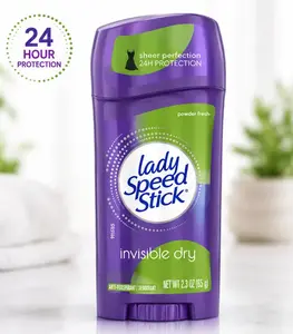 Lady Speed Stick Women's Invisible Dry Power Underarm Antiperspirant Deodorant, Powder Fresh Scent Fragrance, Smooth Body Care Pack, 2.3 oz