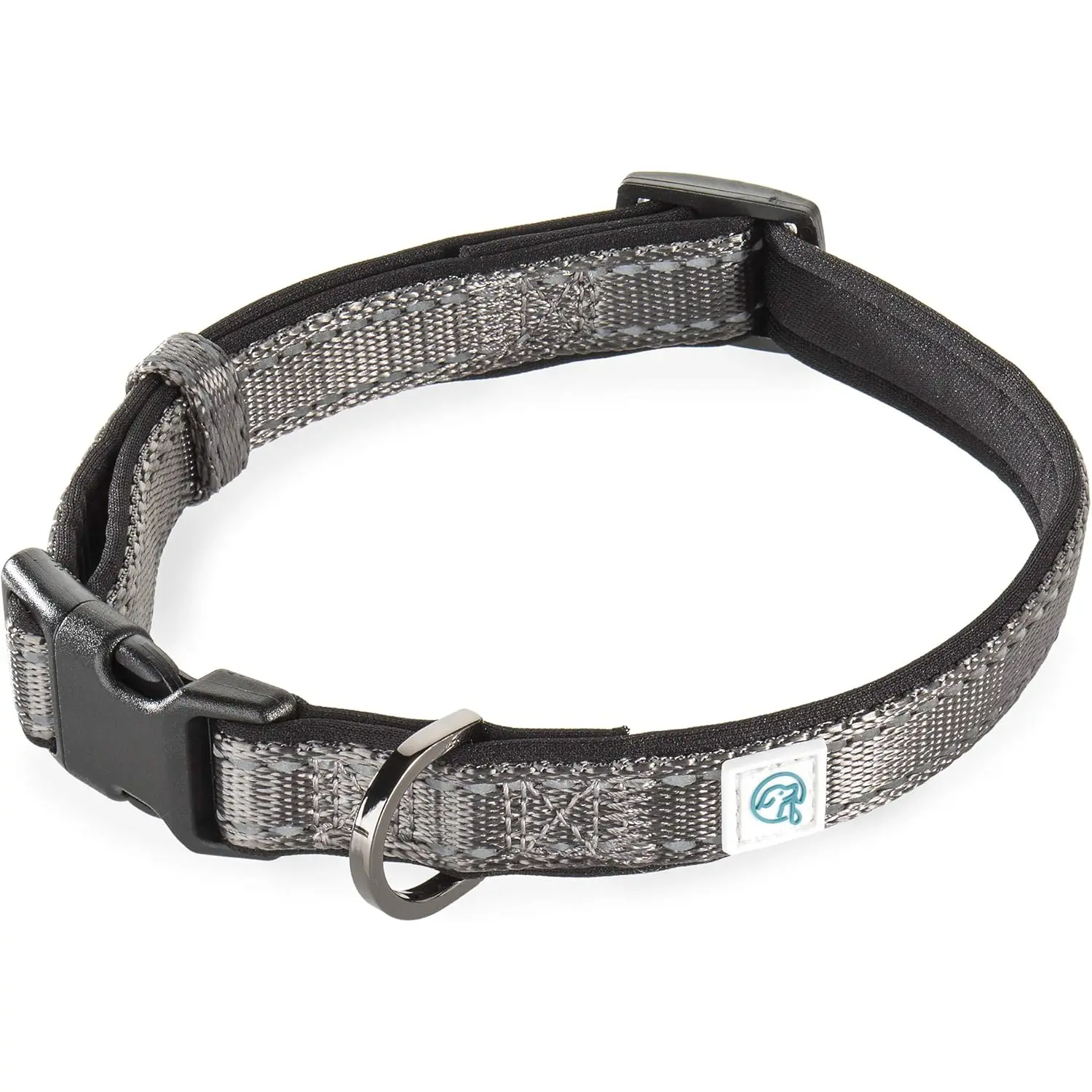 Embark Adventure Dog Collar with Soft Padded Neck, Matching Set with the Adventure Leash and Harness, Pet Collars for Dogs & Most Breeds - Dog Collar for Large Dogs (Large Dog Collars, Black) Embark Pets