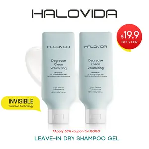 HALOVIDA Leave-in Light Hair Dry Shampoo Gel 2.28oz,No-Rinse Shampoo Gel,Instant Oil Absorption & Invisible Volume Boost,Long-Lasting Oil Control,Soothing & Comfort,Affordable,4D hyaluronic acid,#SummerVibes #petlovers