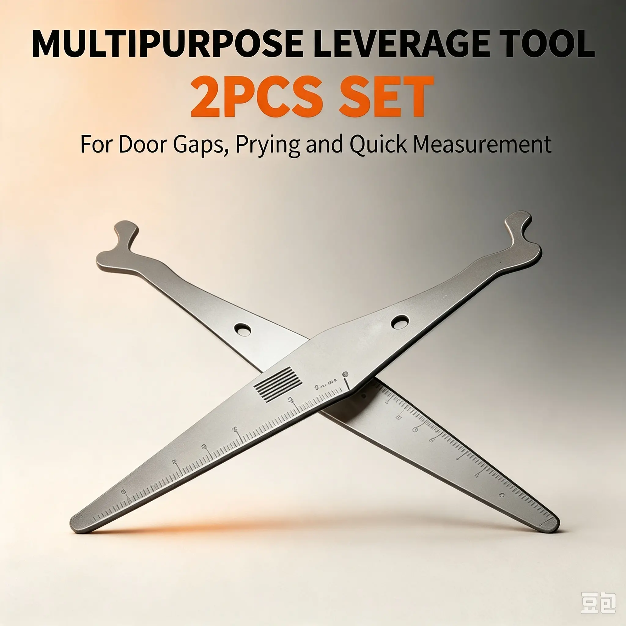 2026 New Multi-Purpose Door Gap Pry Bar | Spring Steel Heavy Duty Leverage Tool | Manual Door Gap Clamp Pry Tool Ruler | Firefighter Emergency Entry Tool | Household Quick Door Opener Wedge Portable Lockout Pry Tool for Home Emergency Rescue Door Opening