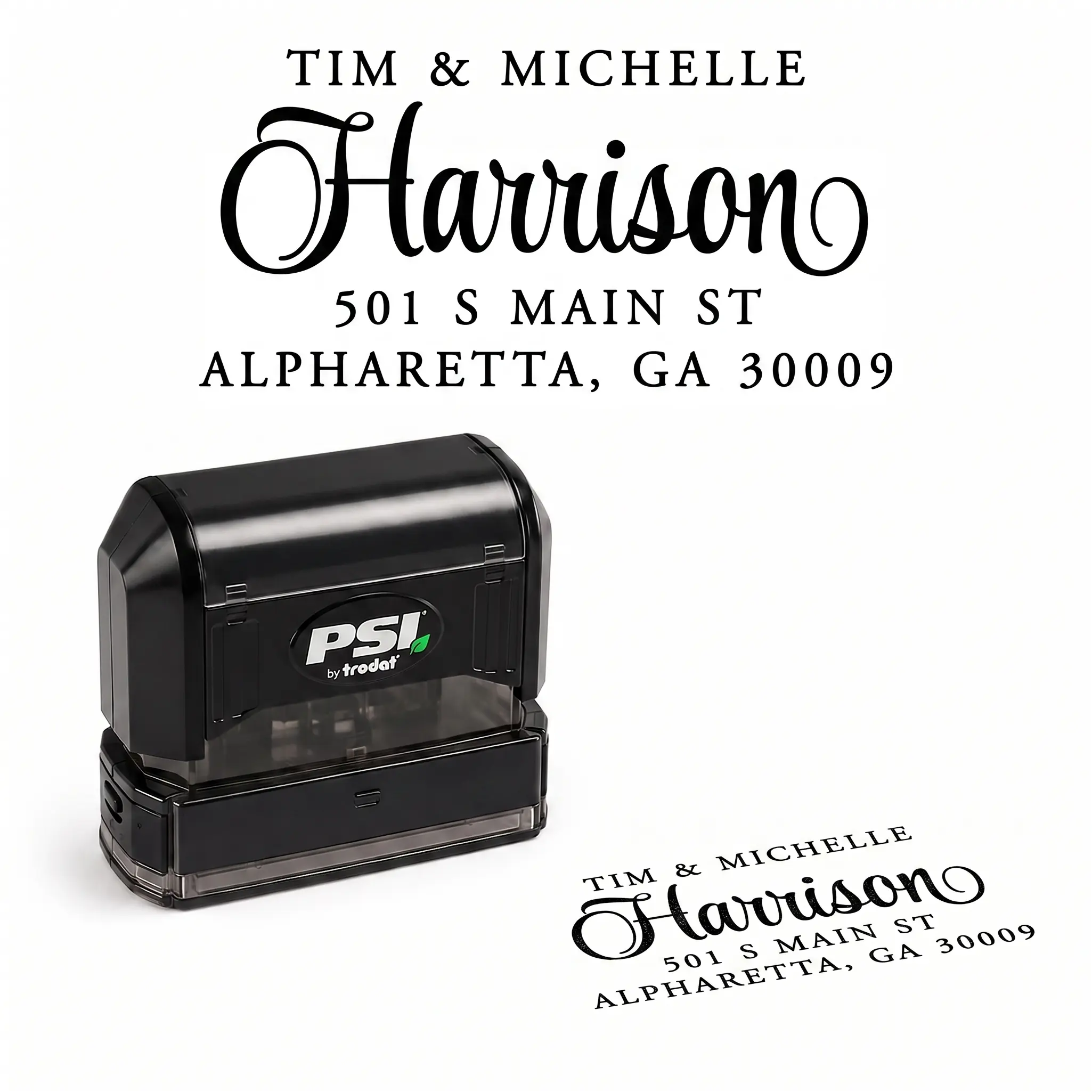 PrettySweetParty Custom Self-Inking Return Address Stamp - Personalized Wedding Stamper for Envelopes Tags Cards