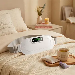 Heating Pad for Period Cramps, 3 Heat Levels and 3 Massage Modes, Portable Heating Pad for Menstrual Cramps, Electric Heat Belt for Women and Girl Stocking Stuffers(White)